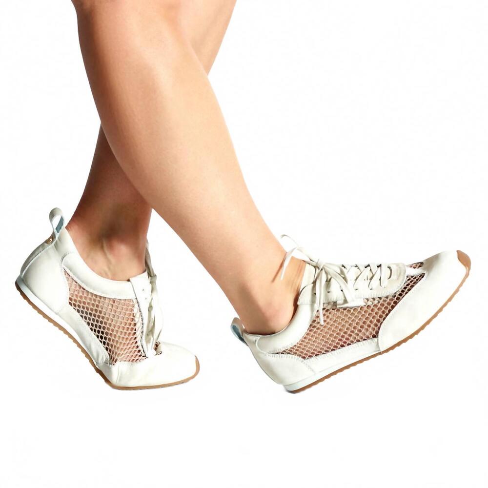 NEW J/SLIDES women's penny sneakers in off white mesh